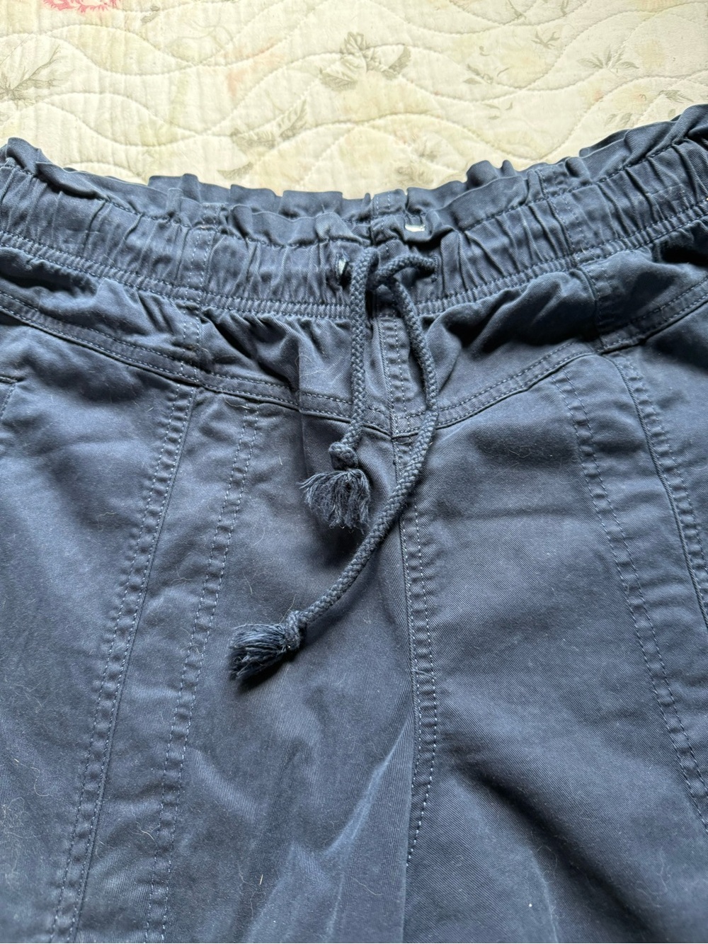 Sonoma Navy Wide-Leg Pull-On Pants - Picture 2 of 5